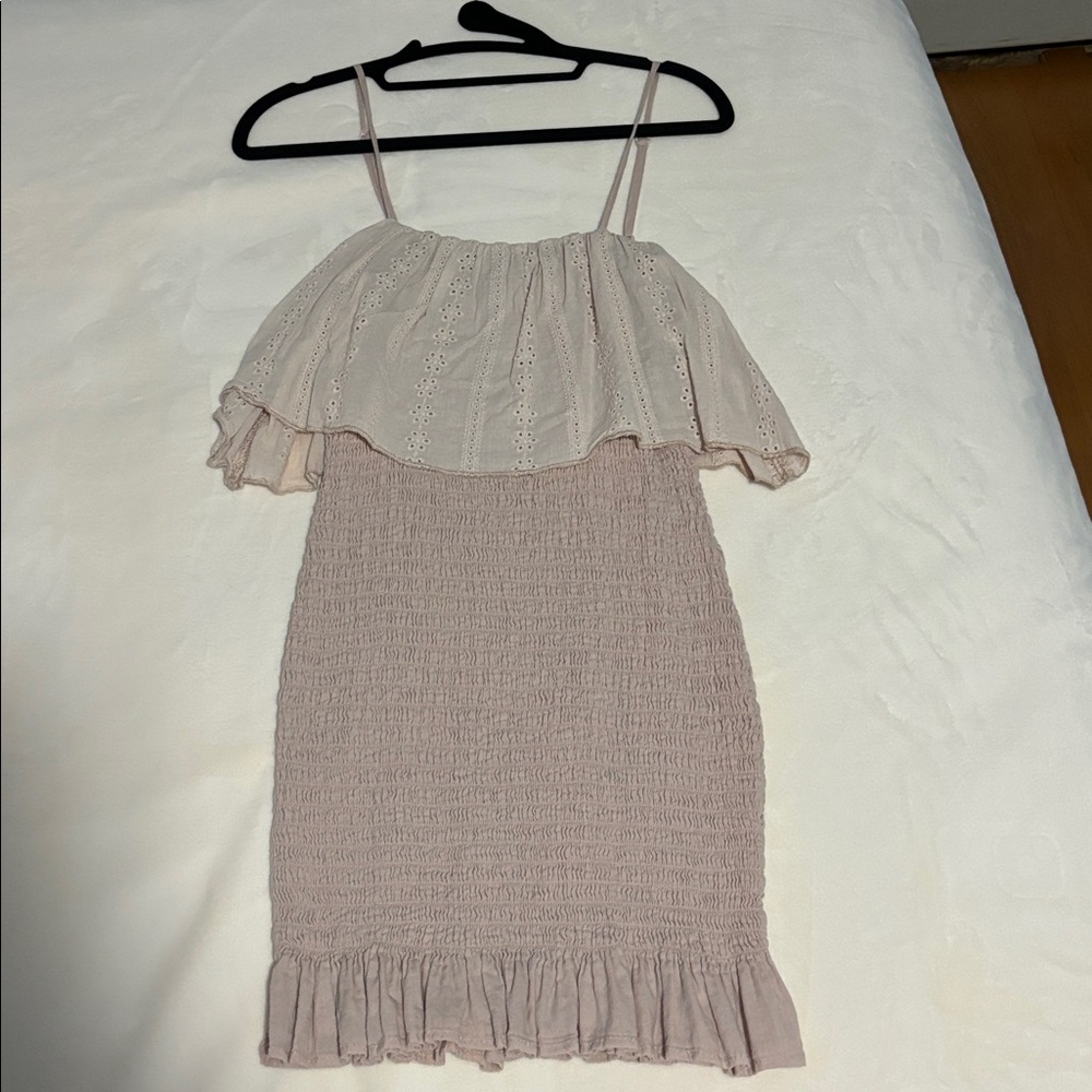 Elegant Cream Ruffle Dress